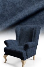 Modern Honeycomb Patterned Digitally-printed Upholstery sofa fabric, Pillow cover, Cushion, Chair Covering. Premium Fabric 140cm width ( PET 11 NAVY BLUE )