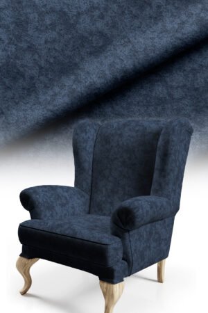 Modern Honeycomb Patterned Digitally-printed Upholstery sofa fabric, Pillow cover, Cushion, Chair Covering. Premium Fabric 140cm width ( PET 11 NAVY BLUE )