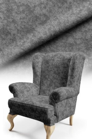 Modern Honeycomb Patterned Digitally-printed Upholstery sofa fabric, Pillow cover, Cushion, Chair Covering. Premium Fabric 140cm width ( PET 16 DARK GRAY )