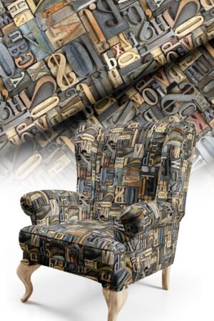 3D Pop Effect Digital Printed Cotton-backed Thick rachel-knit Upholstery fabric 140cm width ( POP 07 )