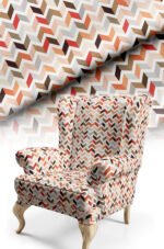 Diamond Patterned Colorful Cotton-backed Thick rachel-knit Upholstery fabric 140cm width ( ZZ VERY )
