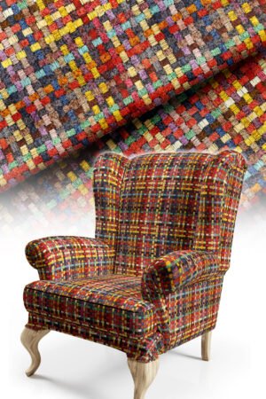 Woven Kilim Pattern Upholstery Fabric, 140cm Width (POP 13)