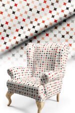 Elegant Geometric Patterned Cotton-backed Thick rachel-knit Upholstery fabric 140cm width ( POP 2 )