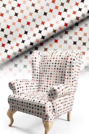Elegant Geometric Patterned Cotton-backed Thick rachel-knit Upholstery fabric 140cm width ( POP 2 )