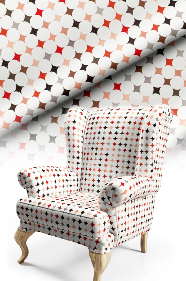 Elegant Geometric Pattern Upholstery Fabric, 140cm Width (POP 2)