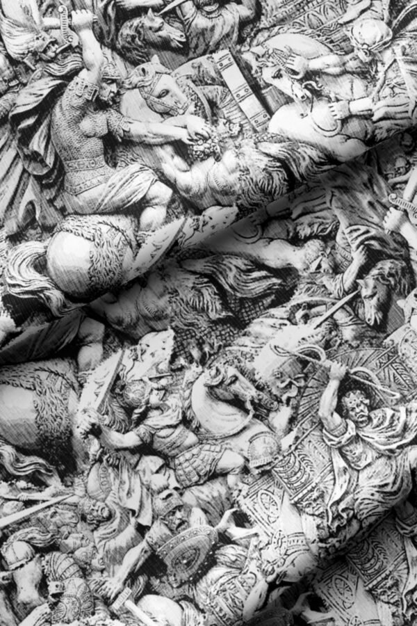 Medieval Statue Pattern Upholstery Fabric by Nilstar®
