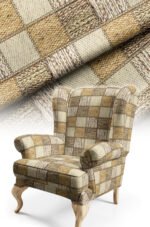 Woven Jute Pattern Upholstery Fabric, 140cm Width (POP 34)