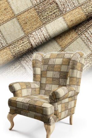 Wicker Jute Patterned Cotton-backed Thick rachel-knit Upholstery fabric 140cm width ( POP 34 )