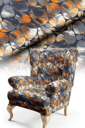 Abstract Patterned Cotton-backed Thick rachel-knit Upholstery fabric 140cm width ( POP 46 )