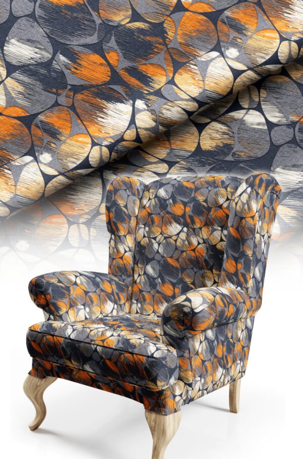 Abstract Pattern Upholstery Fabric, 140cm Width (POP 46)