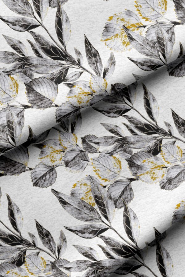 Black Classic Branch Pattern Upholstery Fabric by Nilstar®