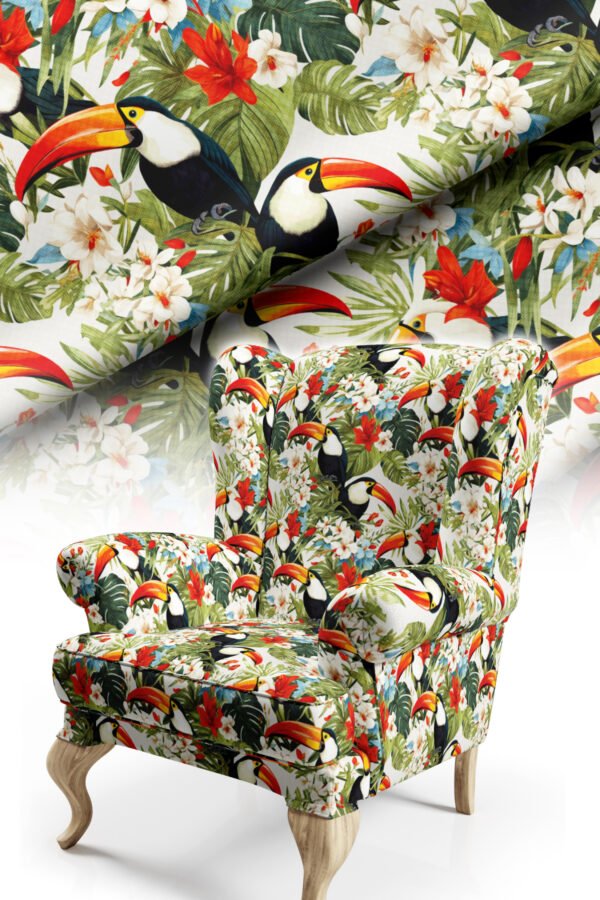 Tropical Parrot Pattern Upholstery Fabric by Nilstar®