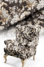 Classic Patterned Cotton-backed Thick rachel-knit Upholstery fabric 140cm width ( POP 57 BROWN )