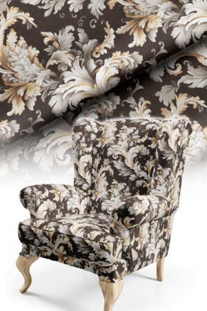 Classic Patterned Cotton-backed Thick rachel-knit Upholstery fabric 140cm width ( POP 57 BROWN )