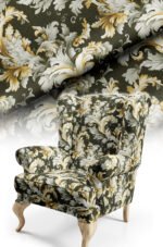 Classic Patterned Cotton-backed Thick rachel-knit Upholstery fabric 140cm width ( POP 57 GREEN )