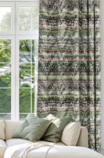 Ethnic Woven Patterned Green Colorful Digitally-printed Blackout curtain - 140 x 270 cm