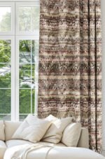 Ethnic Woven Patterned Brown Colorful Digitally-printed Blackout curtain - 140 x 270 cm