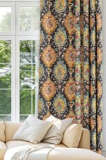 Jacquard Damask Patterned Very Colorful Digitally-printed Blackout curtain - 140 x 270 cm