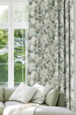 Spring blossom Branches Floral Patterned Green Colorful Digitally-printed Modern Blackout curtain - 140 x 270 cm