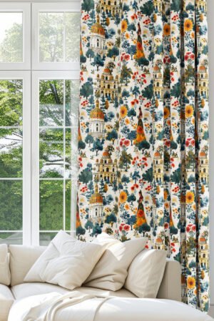 Ethnic Moroccan With motifs Digitally-printed Blackout curtain - 140 x 270 cm