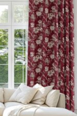 Digitally-Printed Classic Red Pattern Blackout Curtain Panel, 140 x 270cm