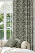 Geometric Hoop Patterned Green Colorful Digitally-printed Modern Blackout curtain - 140 x 270 cm
