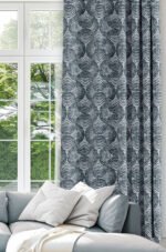 Geometric Hoop Patterned Blue Colorful Digitally-printed Modern Blackout curtain - 140 x 270 cm