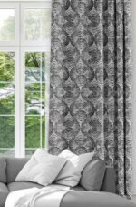 Geometric Hoop Patterned Smoke gray Colorful Digitally-printed Modern Blackout curtain - 140 x 270 cm