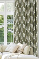 Stripe Patterned Abstract Green Colorful Digitally-printed Modern Blackout curtain - 140 x 270 cm