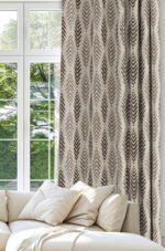 Modern Zigzag Pattern in Brown Blackout Curtain Panel, 140 x 270cm