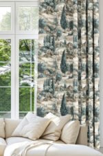 Landscape Patterned Modern Digitally-printed Blackout curtain - 140 x 270 cm