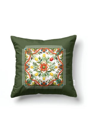 CANILA SICILIA Patterned Green Square Pillow cover 43 x 43 cm Double-sided Pillow cover 1 PIECE(S) ( SICILIA 2 )