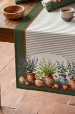 CANILA SICILIA Floral Patterned Modern Detailed Table runner 45 x 145 cm 1 PIECE(S) 1 PIECE(S) ( SICILIA R1 )
