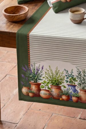 CANILA SICILIA Floral Patterned Modern Detailed Table runner 45 x 145 cm 1 PIECE(S) 1 PIECE(S) ( SICILIA R1 )