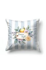 CANILA SUNRITE Natural Patterned Pastel Blue Square Pillow cover 43 x 43 cm Double-sided Pillow cover 1 PIECE(S) ( SUNRITE 2 )