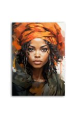 Boho Chic Woman Canvas print – Modern Ethnic Portrait Wall Decor | Suede Fabric With digital printing ( CANVAS PRINT 2 )