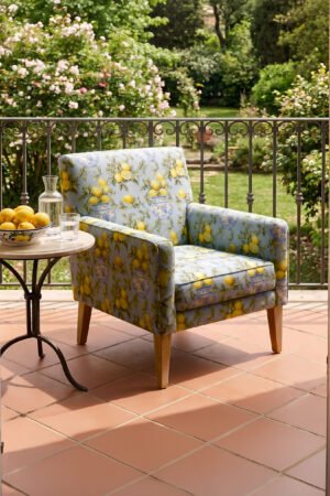 Lemon patterned Upholstery fabric Ephesus collection. 1140cm width ( FBR 144 )