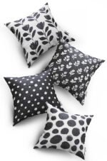 SMALL FLORAL PATTERNED DOUBLE-SIDED DIGITALLY-PRINTED PILLOW COVER 4-piece set ( KRL 19 )